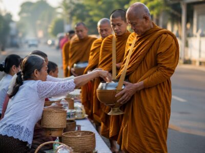 Chiang Mai Morning Alms Giving Tour with Buddhist monk