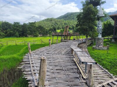 Kho Ku So Bamboo Bridge in Pai, Northern Thailand
